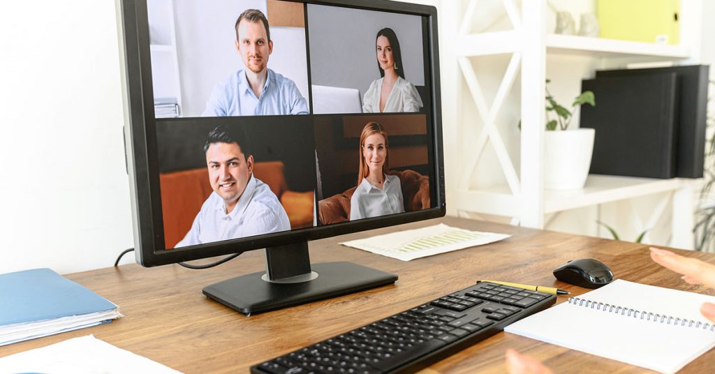 People learning a foreign language via Zoom