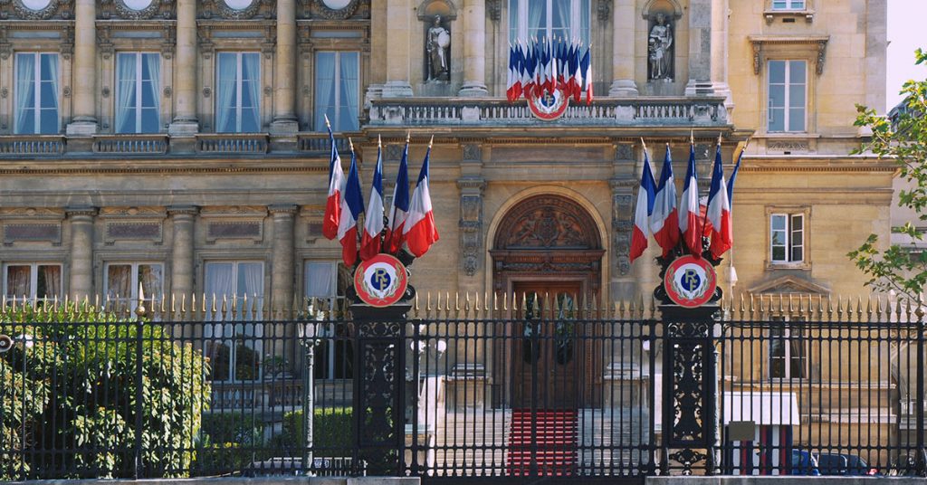 French government building on Bastille Day